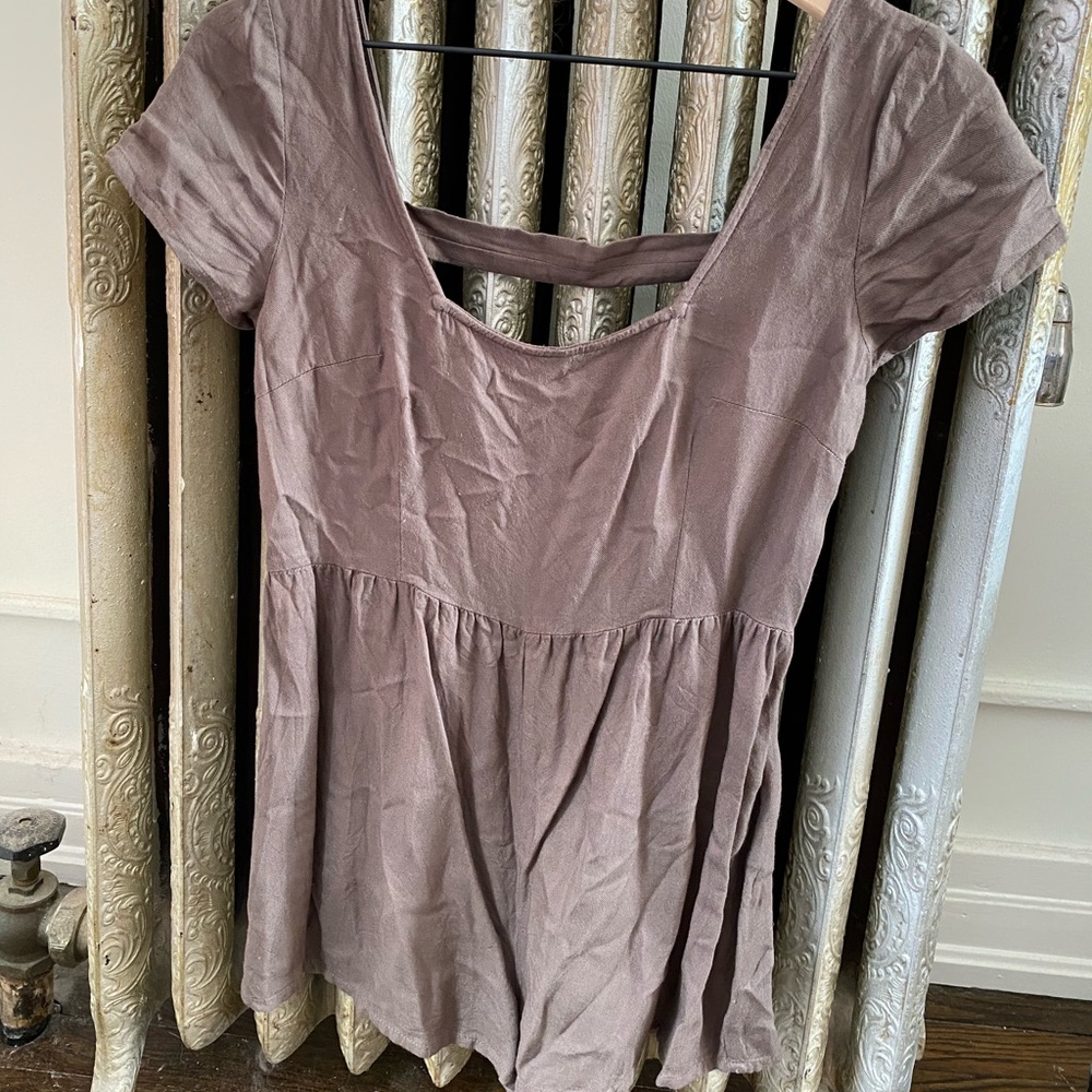 Olive Green Cut Out Low Back Romper